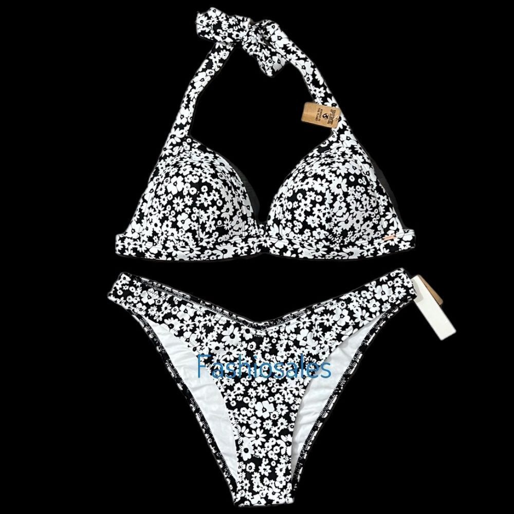 Victoria’s Secret Pink Swim Push Up Triangle Padded Bikini Top & Itsy Bottom Set